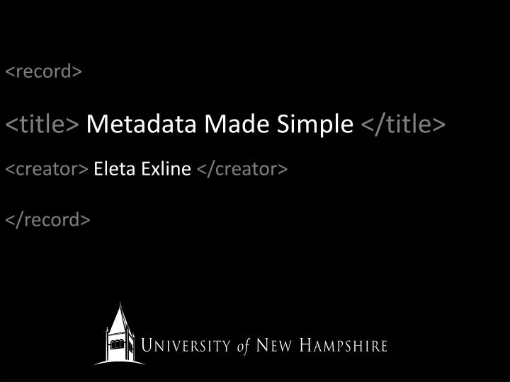 title metadata made simple title