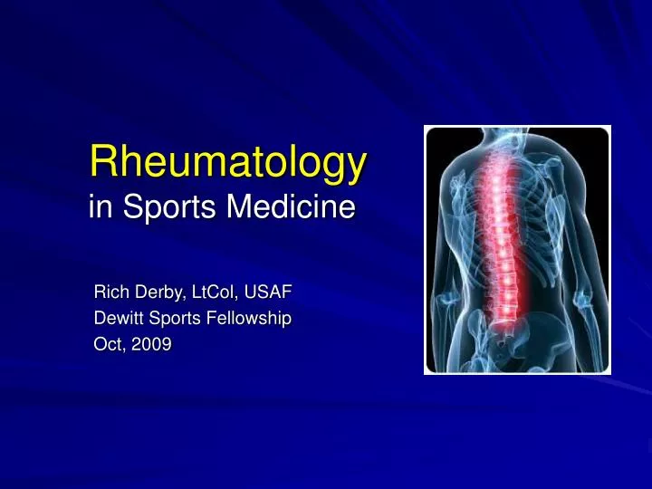 rheumatology in sports medicine