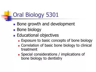 Oral Biology 5301