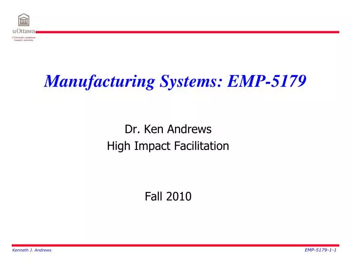 manufacturing systems emp 5179
