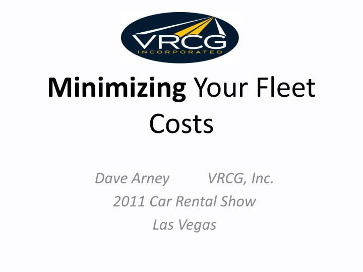 minimizing your fleet costs