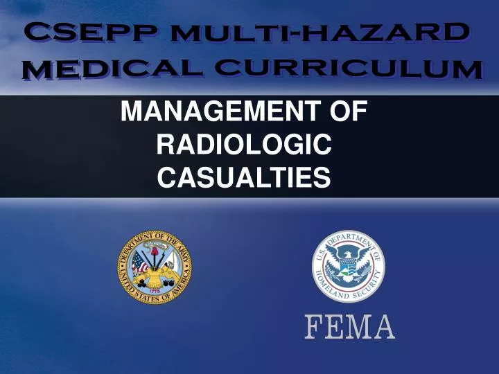 management of radiologic casualties