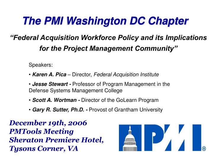 the pmi washington dc chapter