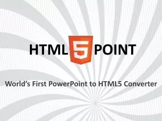 HTML5Point - PPT to HTML5 Converter