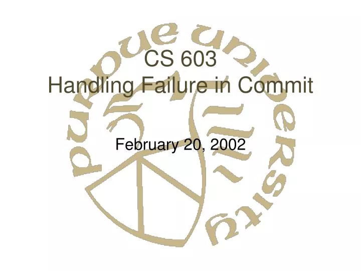 cs 603 handling failure in commit