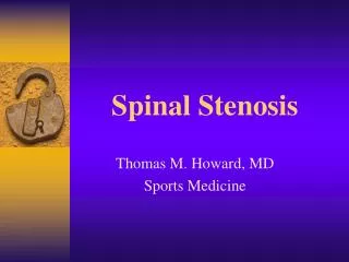 Spinal Stenosis