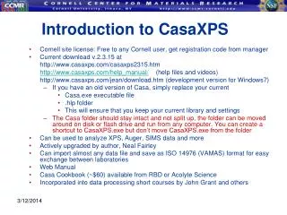 Introduction to CasaXPS