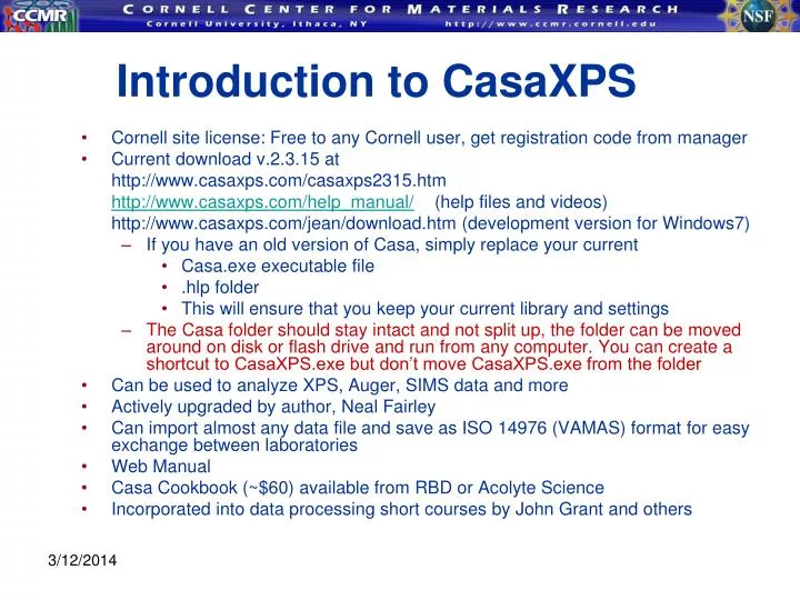 introduction to casaxps