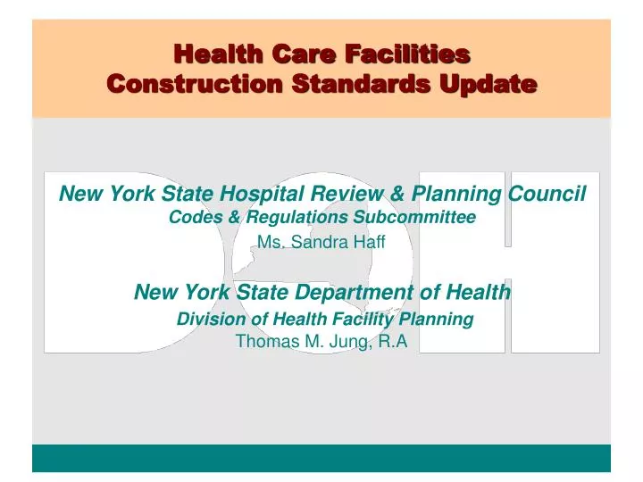 health care facilities construction standards update