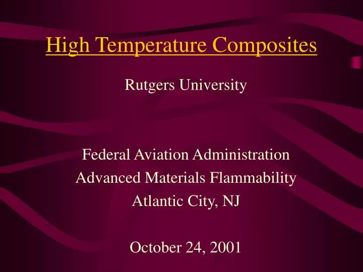 high temperature composites
