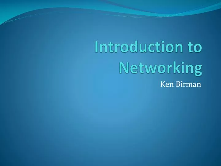 introduction to networking