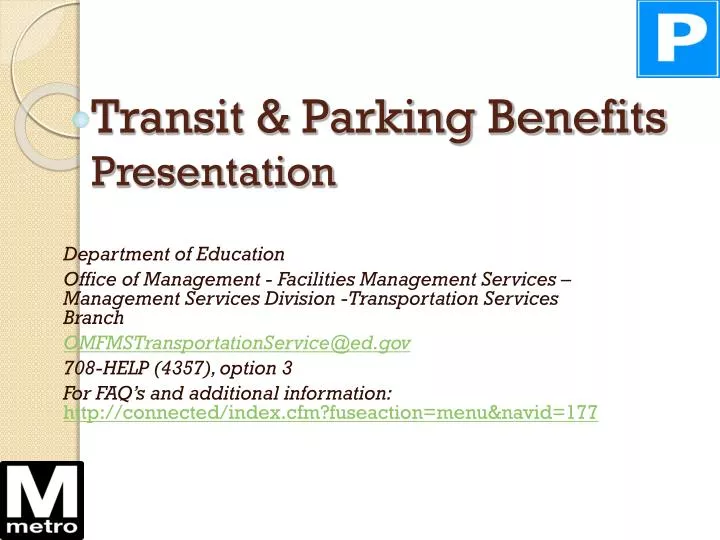 transit parking benefits presentation