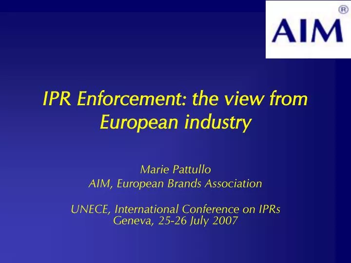 ipr enforcement the view from european industry