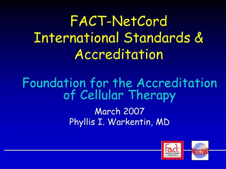 fact netcord international standards accreditation
