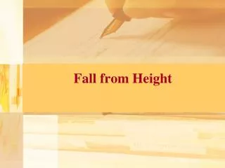 Fall from Height