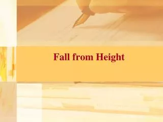 fall from height