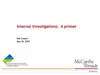 Internal Investigations: A primer