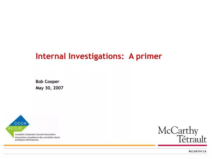 internal investigations a primer
