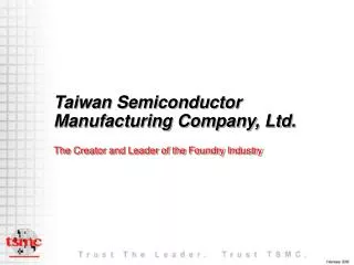 Taiwan Semiconductor Manufacturing Company, Ltd.