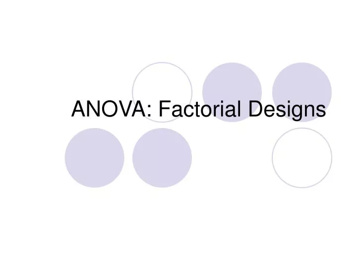 anova factorial designs