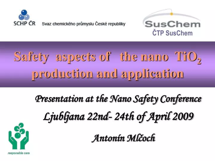 safety aspects of the nano tio 2 production and application