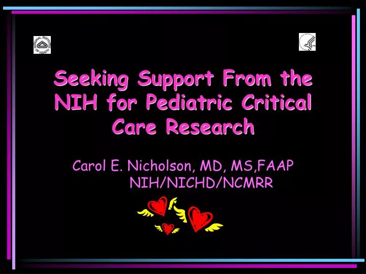 seeking support from the nih for pediatric critical care research