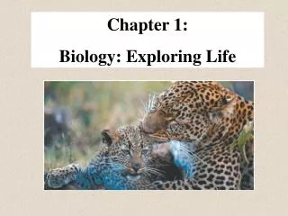 Chapter 1: Biology: Exploring Life
