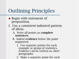 Outlining Principles