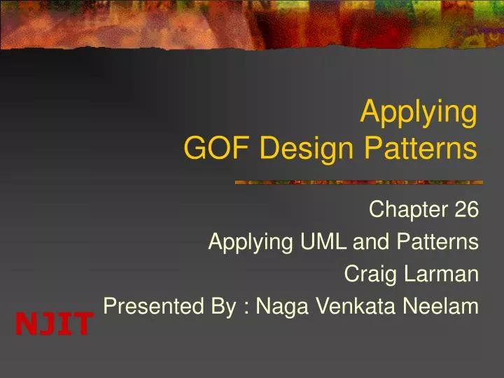 applying gof design patterns