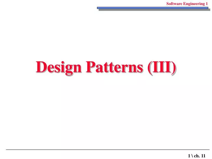 design patterns iii
