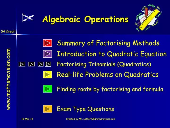 algebraic operations