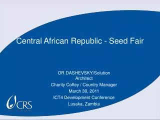 Central African Republic - Seed Fair