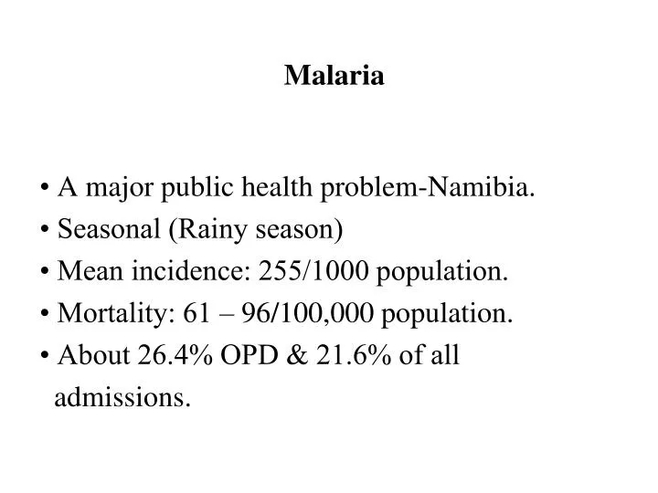 PPT - Malaria PowerPoint Presentation, Free Download - ID:326172