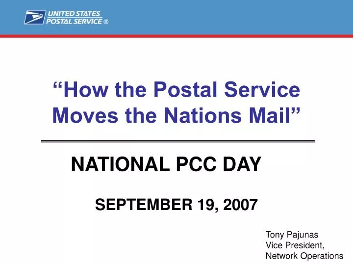 how the postal service moves the nations mail