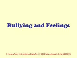 Bullying and Feelings