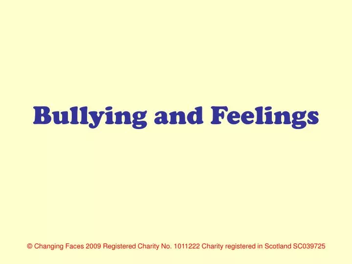 bullying and feelings