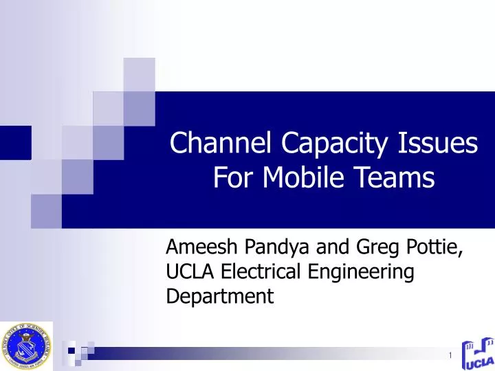channel capacity issues for mobile teams