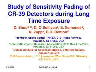Study of Sensitivity Fading of CR-39 Detectors during Long Time Exposure