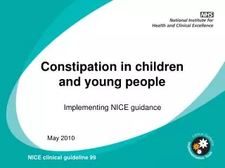 Constipation in children and young people