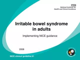 Irritable bowel syndrome in adults