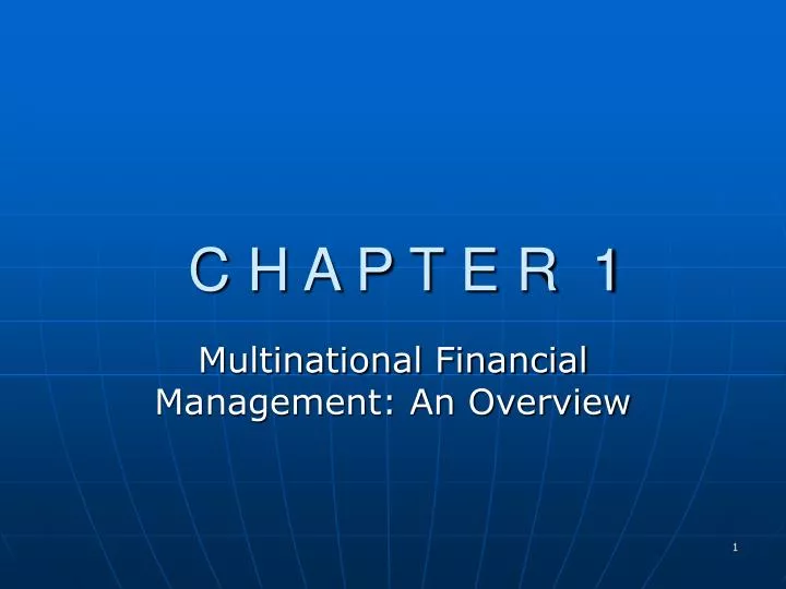multinational financial management an overview