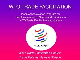 WTO TRADE FACILITATION