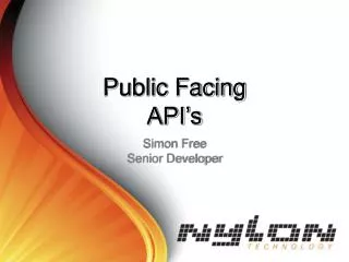 Public Facing API’s