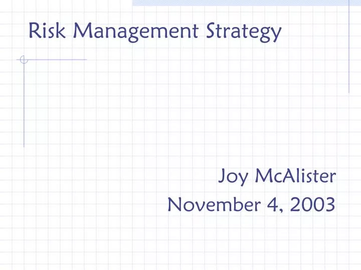 risk management strategy