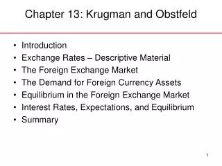 Chapter 13: Krugman and Obstfeld