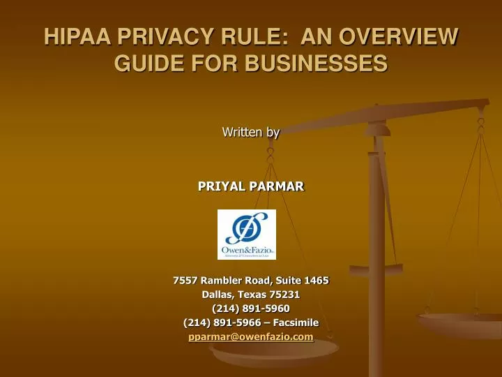 hipaa privacy rule an overview guide for businesses