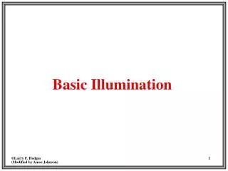 Basic Illumination