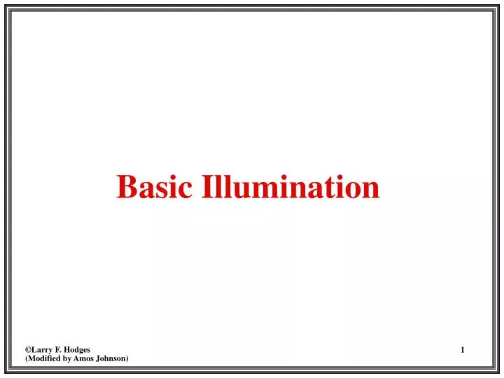 basic illumination