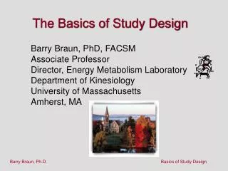 The Basics of Study Design
