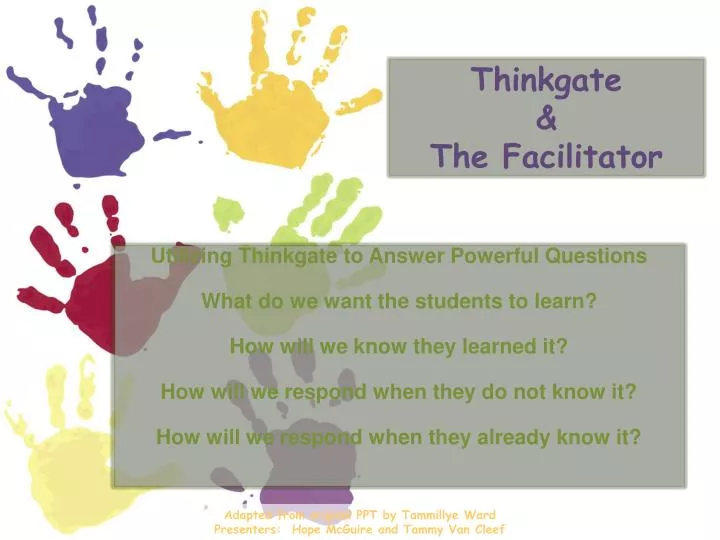 thinkgate the facilitator